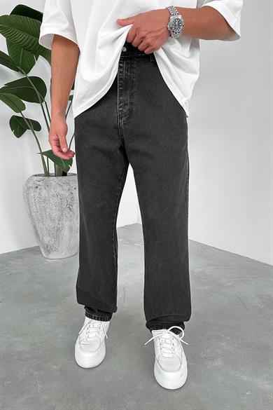 Füme Yan Cepli Basic Baggy Pantolon