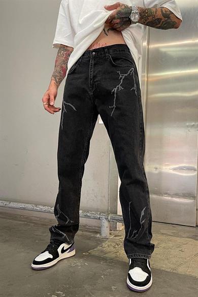 Füme Yıldırım Detay Dif Loose Fit Jean