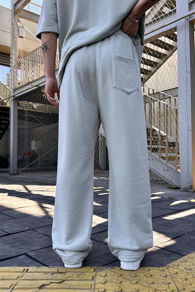 Gri 350GSM OUTPLENTY PREMİUM Paçası Ayarlanabilir Baggy Eşofman