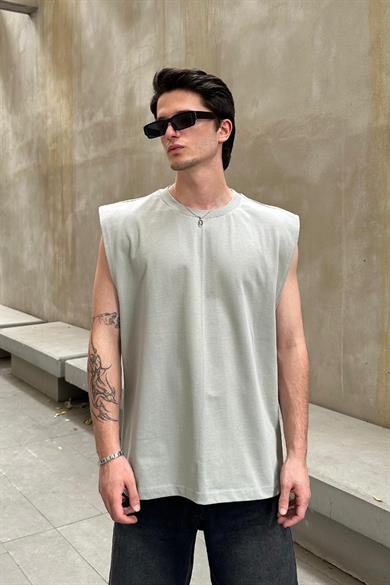 Gri Basic A1 OUTPLENTY PREMİUM Oversize Atlet Tişört