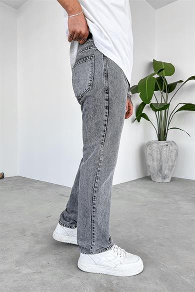 Gri Basic Baggy Pantolon
