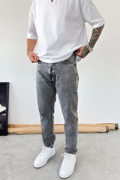 Gri Basic Boyfriend Pantolon