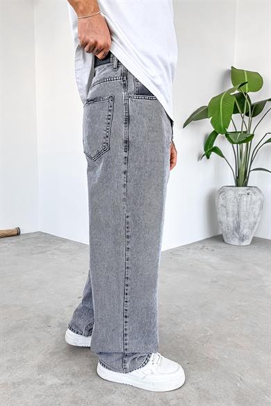 Gri Basic Old School Baggy Pantolon