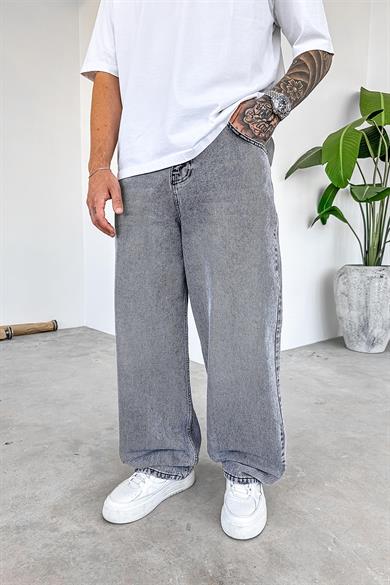 Gri Basic Old School Baggy Pantolon