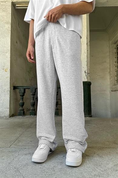 Gri Basic OUTPLENTY PREMİUM Paçası Ayarlanabilir Baggy Eşofman
