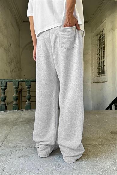 Gri Basic OUTPLENTY PREMİUM Paçası Ayarlanabilir Baggy Eşofman