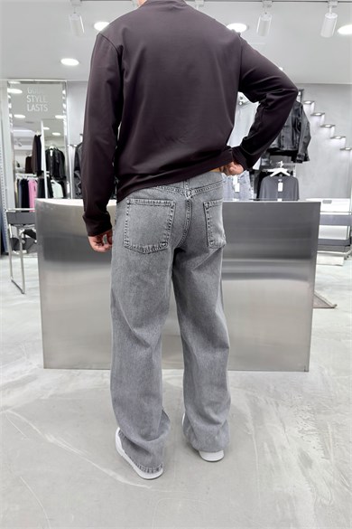Gri Basic Premium Baggy Pantolon