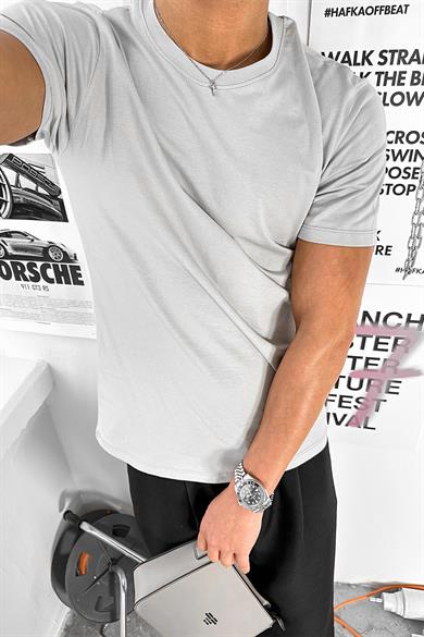 Gri Basic Premium Regular Fit Tişört