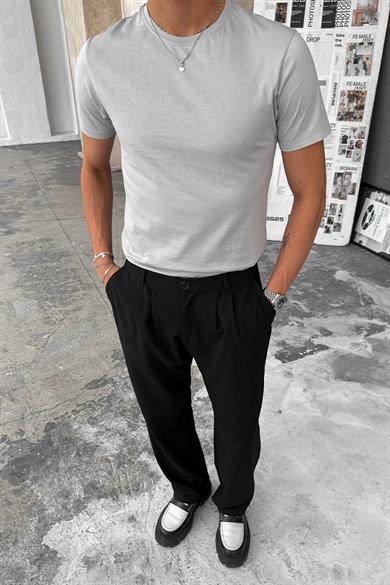 Gri Basic Premium Regular Fit Tişört