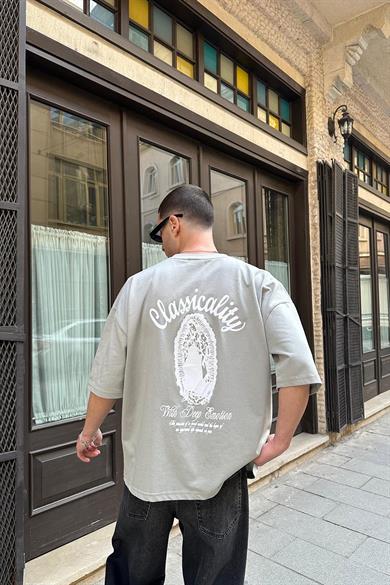 Gri Classicality OUTPLENTY PREMİUM Oversize Tişört