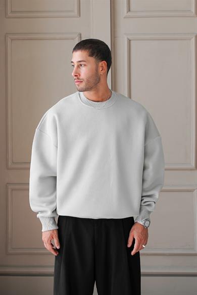 Gri Cozy Basic Oversize Sweat
