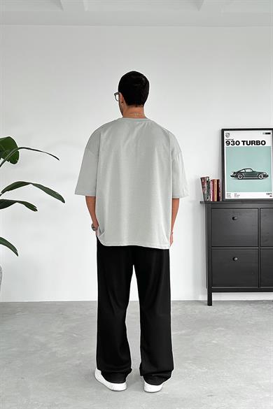 Gri Cozy Basic Oversize Tişört