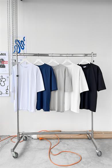 Gri Cozy Basic Oversize Tişört