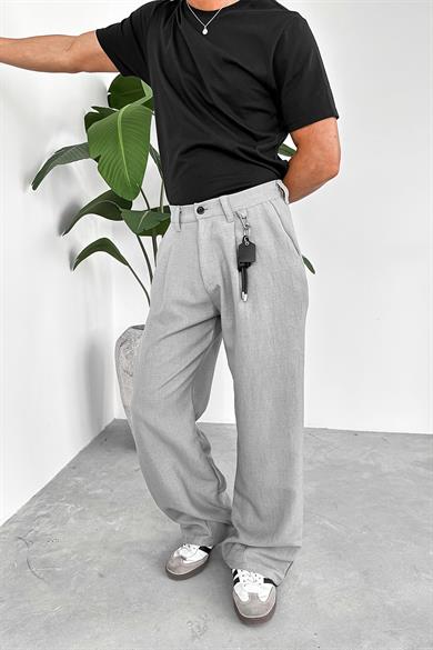 Gri Cozy Tasarım Kumaş Pantolon