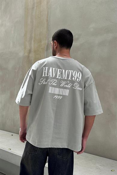 Gri Havemt99 OUTPLENTY PREMİUM Oversize Tişört
