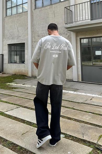 Gri Last Peak OUTPLENTY PREMİUM Oversize Tişört