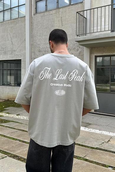 Gri Last Peak OUTPLENTY PREMİUM Oversize Tişört