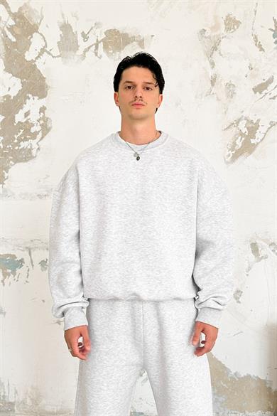Gri Melanj Cozy Basic Oversize Sweat