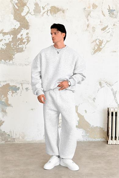 Gri Melanj Cozy Basic Oversize Sweat
