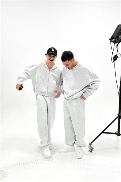 Gri Melanj Cozy Basic Oversize Sweat