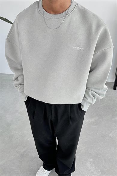 Gri Minimalism Oversize Sweatshirt