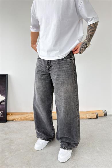 Gri Old School Baggy Pantolon