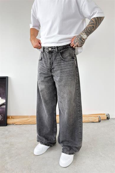 Gri Old School Baggy Pantolon