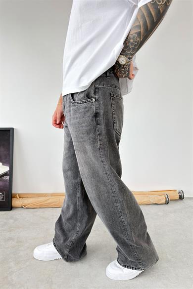Gri Old School Baggy Pantolon