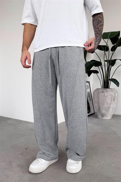 Gri Premium Patch Detay Baggy Eşofman