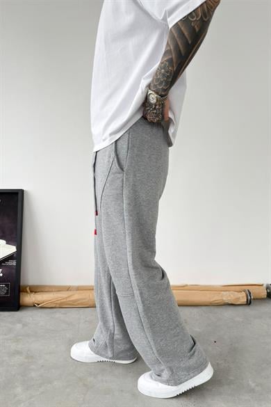 Gri Premium Patch Detaylı Baggy Eşofman