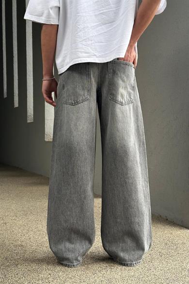 Gri Soft Degrade  023 GD Ekstra Bol Baggy Pantolon
