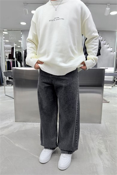 Gri Soft Degrade Premium Süper Baggy Pantolon