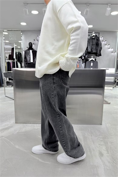 Gri Soft Degrade Premium Süper Baggy Pantolon