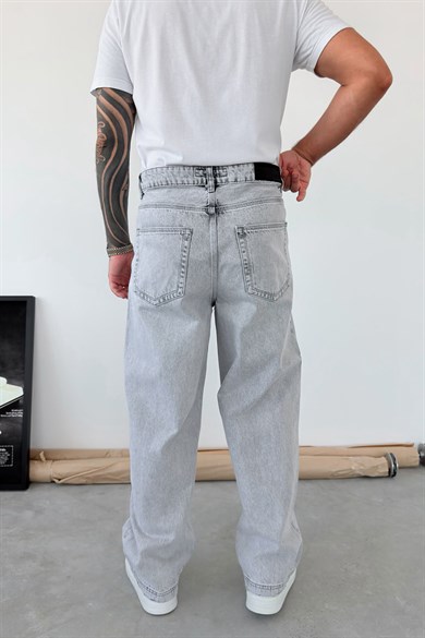 Gri Soft Degrade Süper Baggy Pantolon