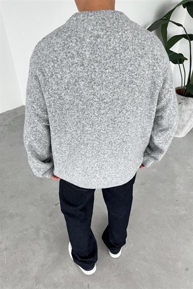 Gri Soft Premium Oversize Kazak