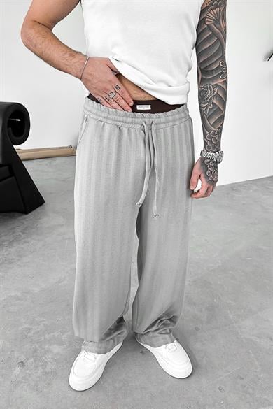 Gri Soft Stride Baggy Pantolon