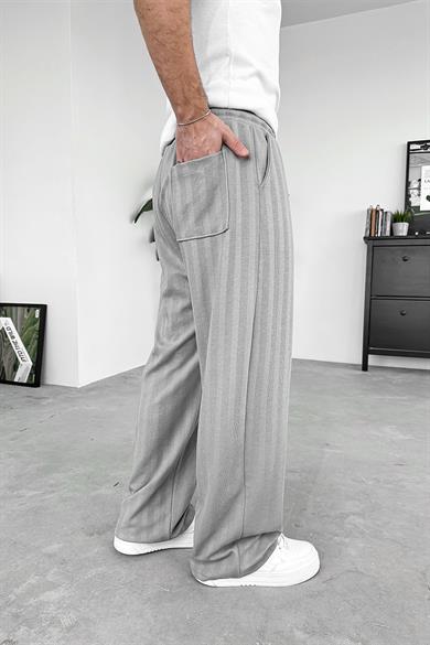 Gri Soft Stride Baggy Pantolon