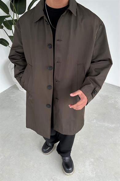 Haki Basic Oversize Trençkot
