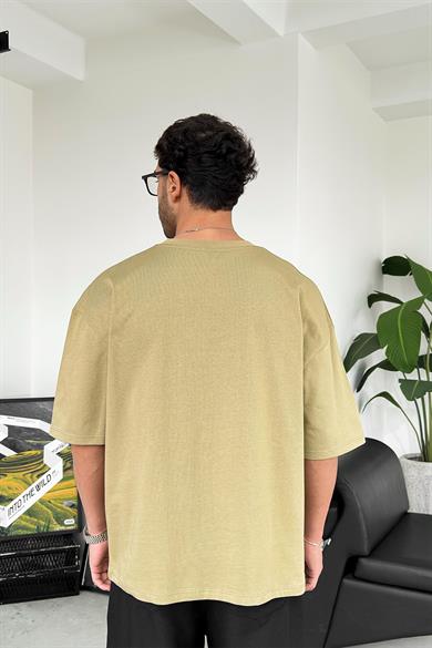Haki Cozy Basic Soft Oversize Tişört