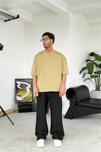 Haki Cozy Basic Soft Oversize Tişört