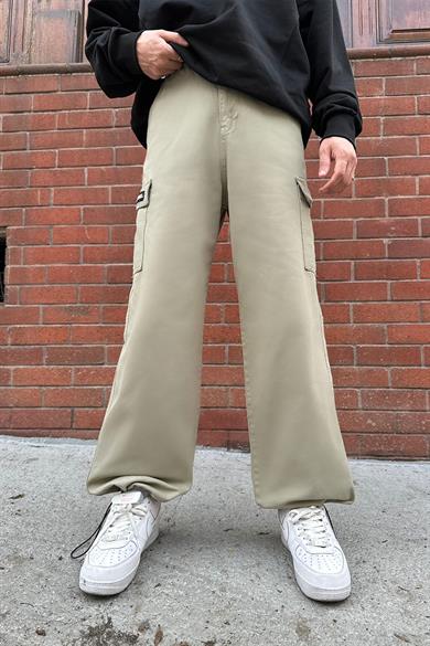 Haki Kargo Cepli DL Ayarlanabilir Baggy Pantolon