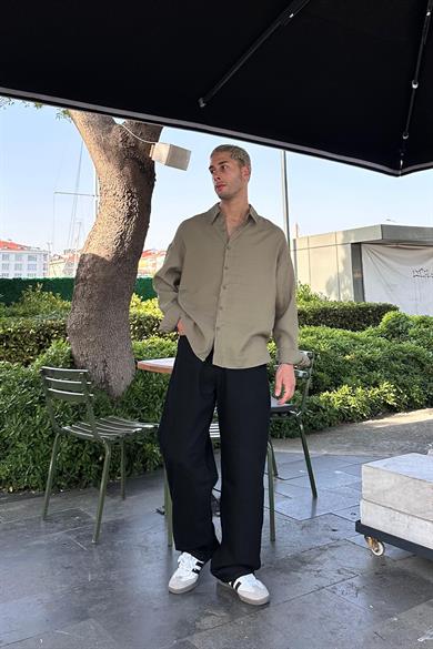 Haki Tensel GO Oversize Gömlek
