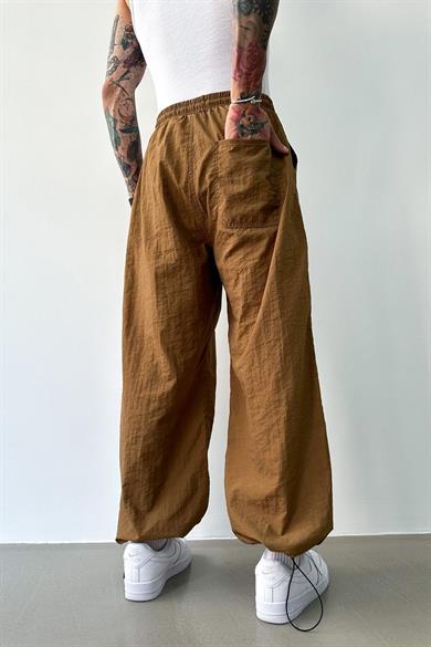 Hardal Haki GRJ Paça Ayarlanabilir Paraşüt Baggy Pantolon