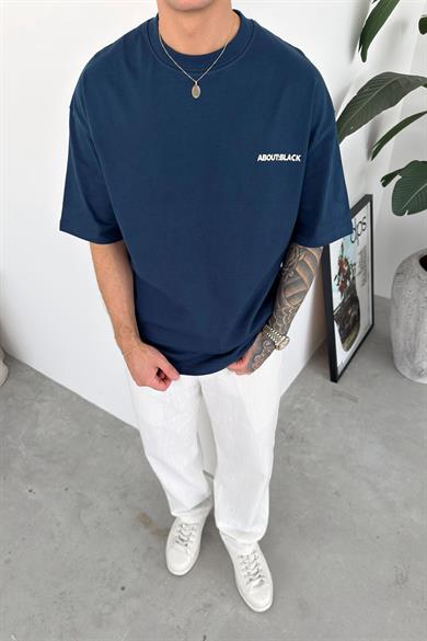 İndigo About Baskılı Oversize Tişört