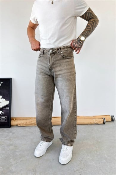Kahverengi Basic Baggy Fit Pantolon