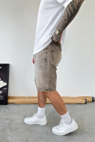 Kahverengi Basic Premium Baggy Kot Şort
