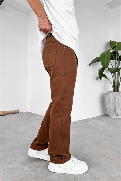 Kahverengi Basic Premium Baggy Pantolon