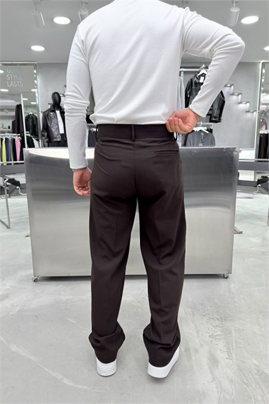 Kahverengi Basic Premium Kumaş Pantolon