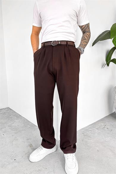 Kahverengi Basic Premium Kumaş Pantolon