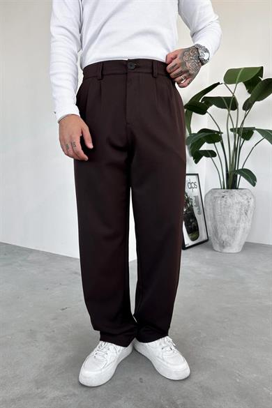 Kahverengi Basic Premium Kumaş Pantolon